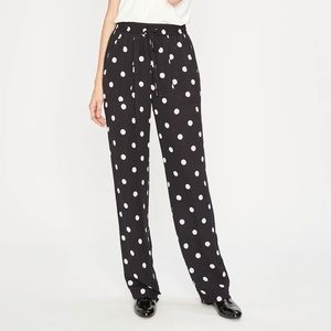 Drawstring polka dot elasticband Elie Tahari pants